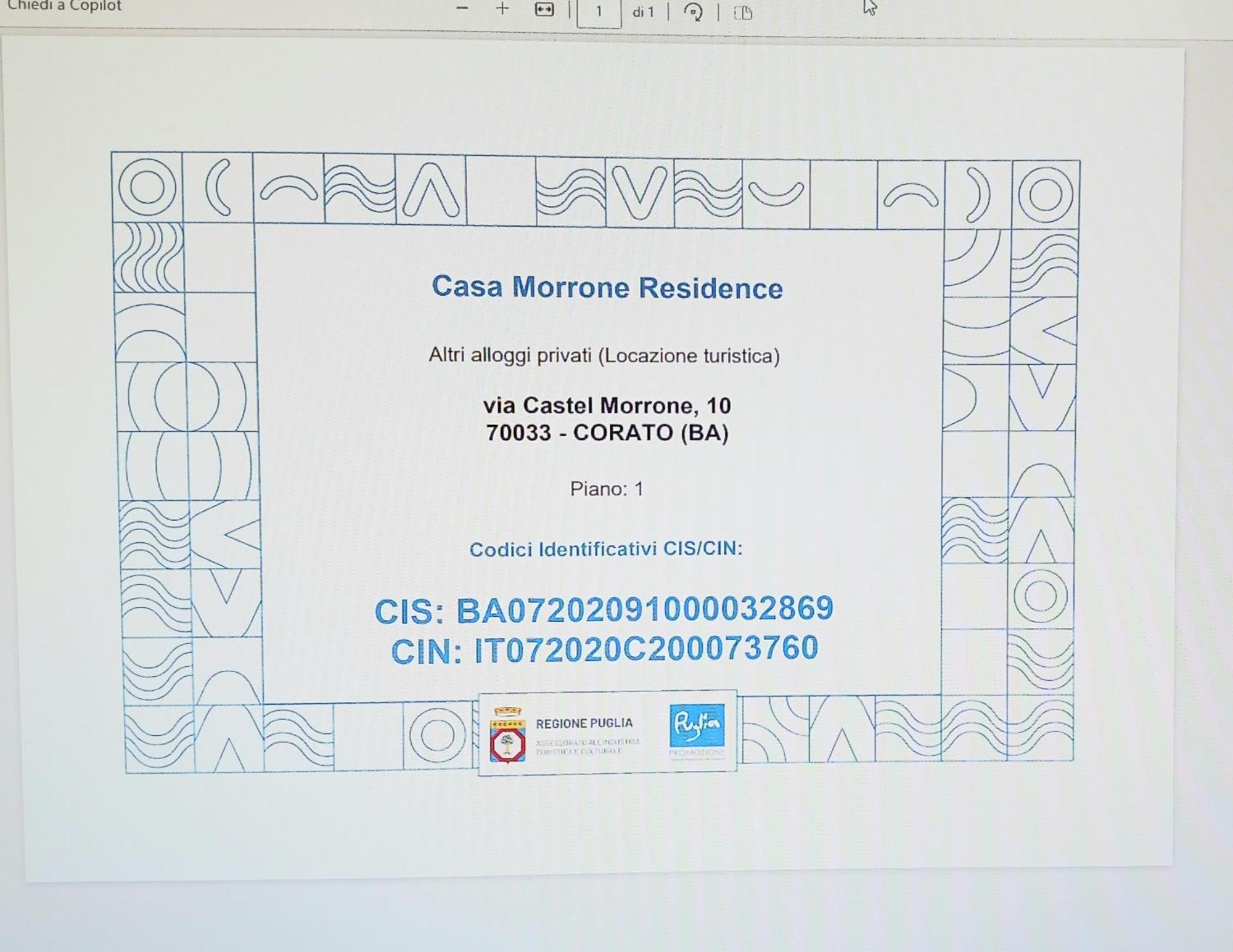 Casa Morrone Residence Corato Eksteriør billede